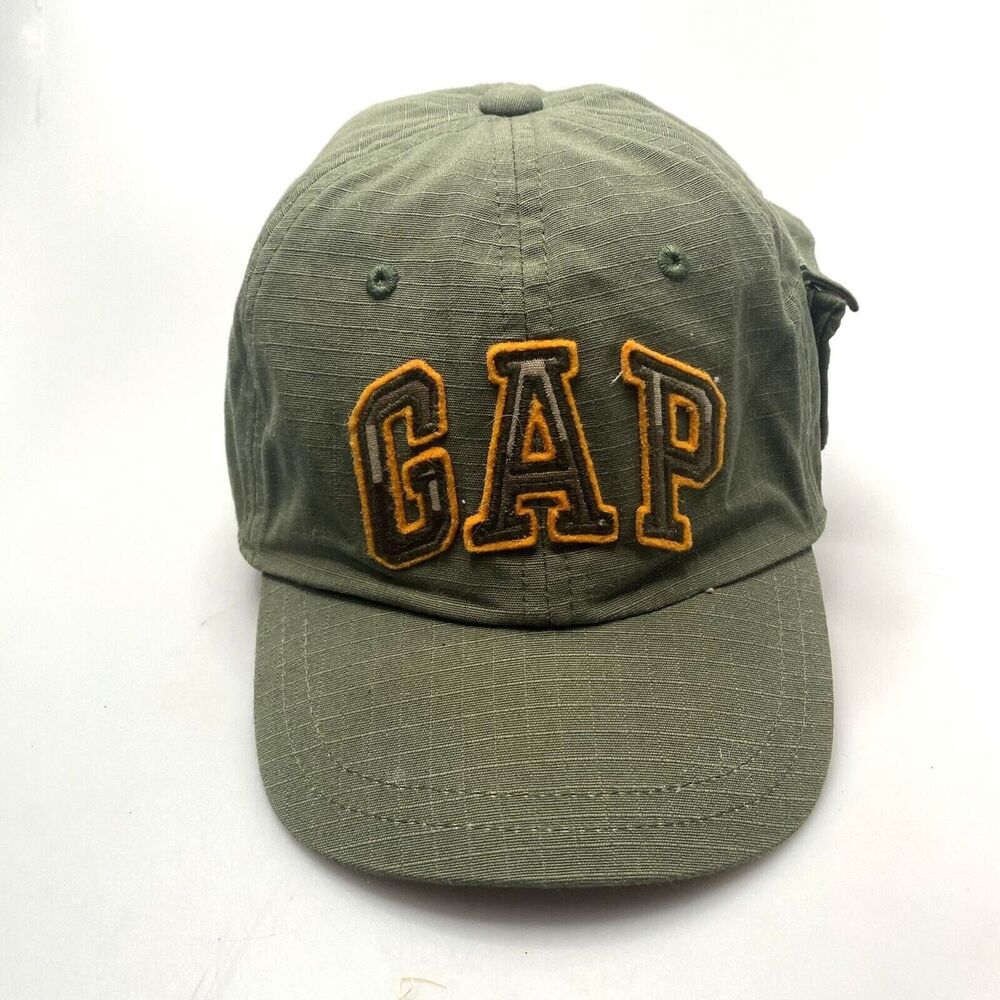 Baby Gap Toddler Green Ball Cap Hat Elastic Back Baseball Pocket 4-5T